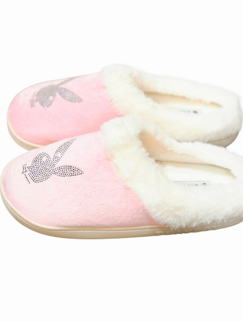 Playboy Rhinestone Bunny Slip-On Memory Foam Indoor/Outdoor Slippers